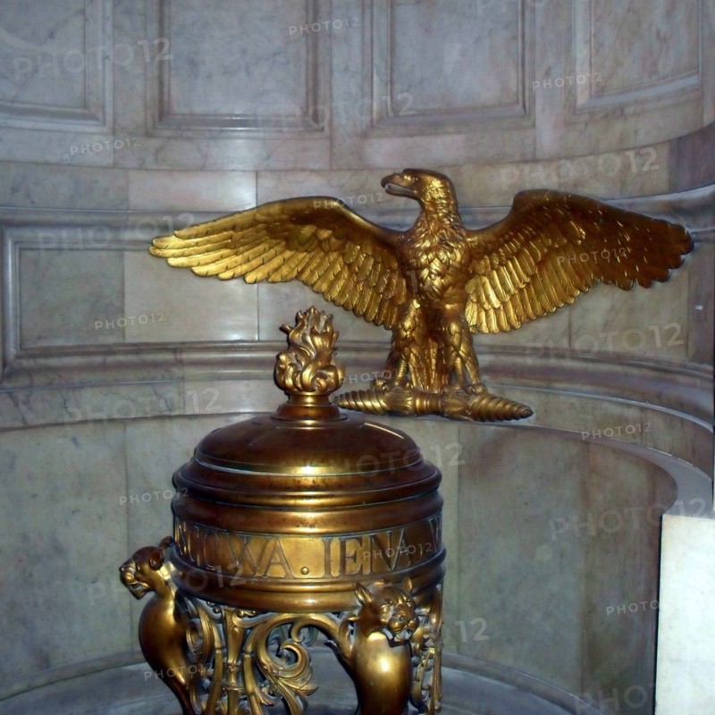 Eagle in Gilt decorating the crypt in the Basilica at Les Invallides, Paris