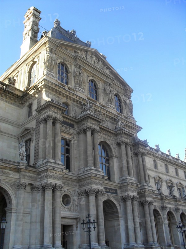 Facade of the Louvre museum in Paris