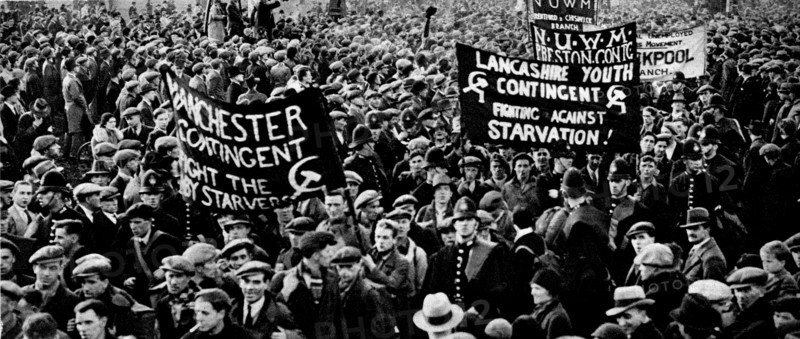 Protests against the unemployment in Britain, 1932