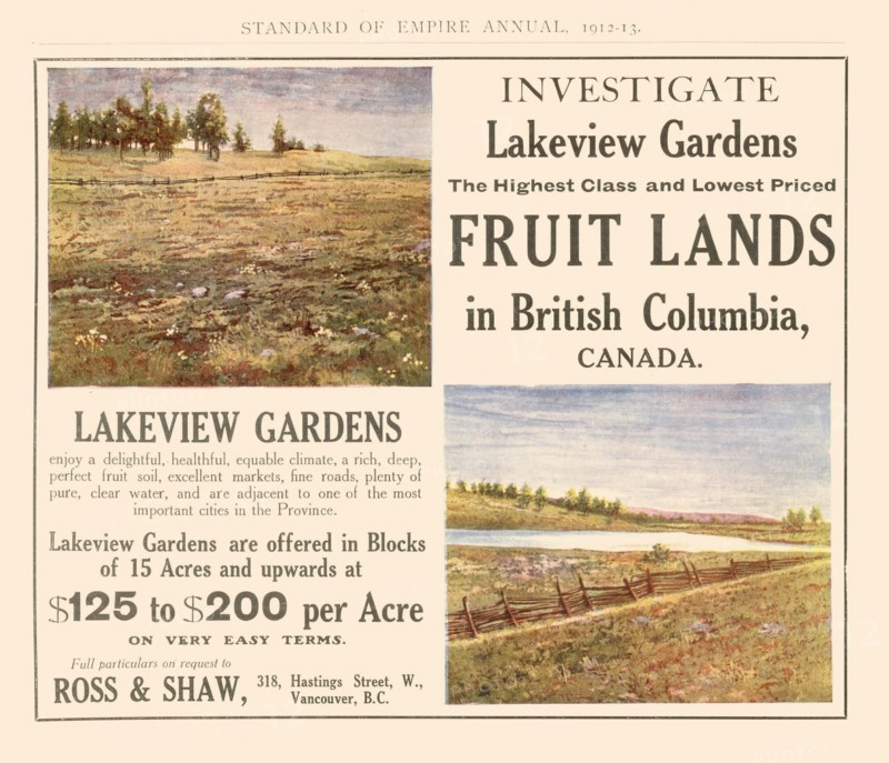 Advertisement encouraging settlement in Canada