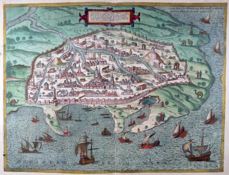 Alexandria with Mosque in centre of the city
