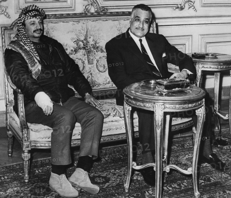 Gamal Abdul Nasser with Yasser Arafat