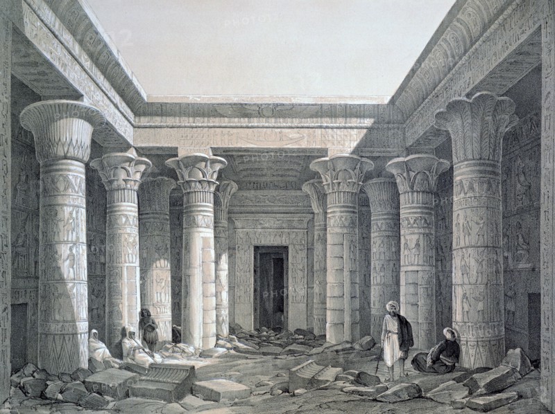Court of the Great Temple - Philae', 1843