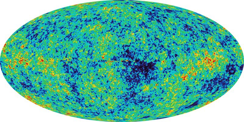 Microwave light emitted 380,000 years after the Big Bang