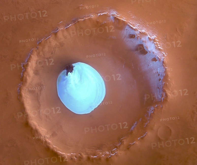 Ice on the surface of the planet Mars