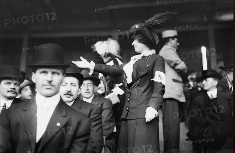 Chorus girl raising money at TITANIC game
