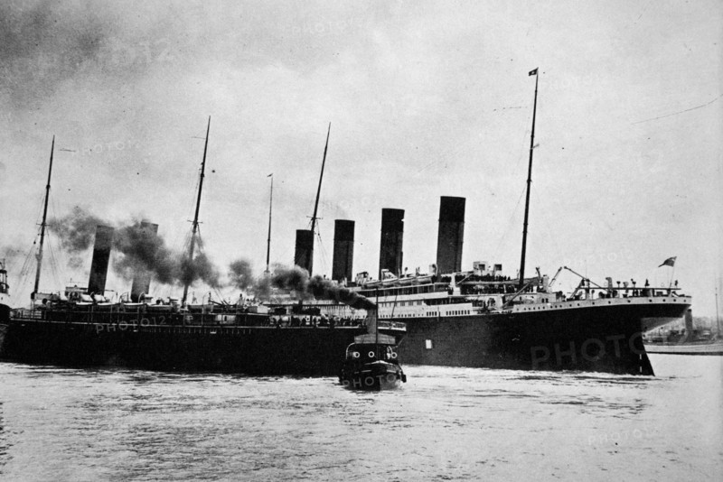 Titanic setting sail for America in 1912