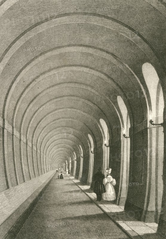 View of one arch of the Thames tunnel