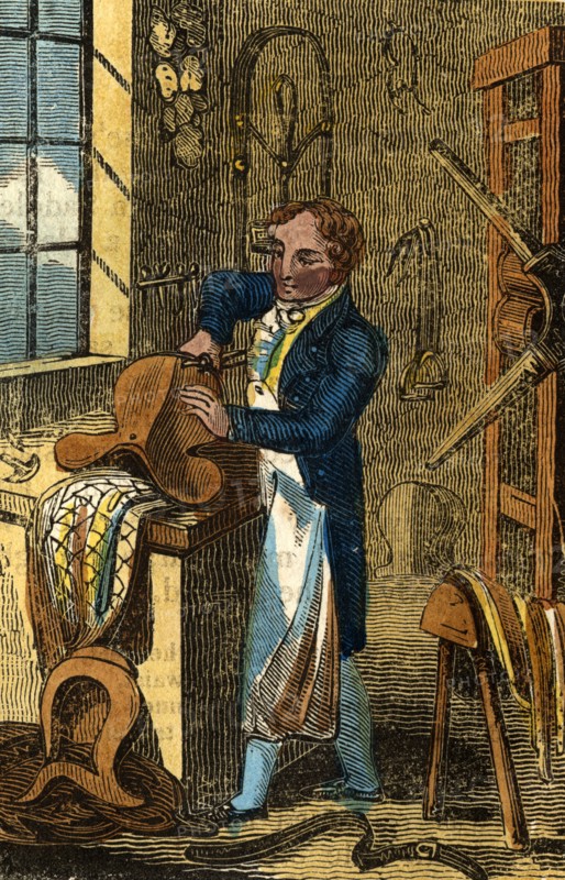 Saddler making as saddle