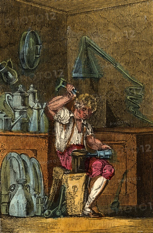 The Pewterer at work