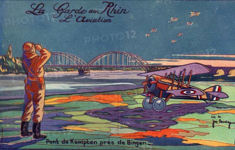 French aviator on watch in occupied Rhineland after World War I