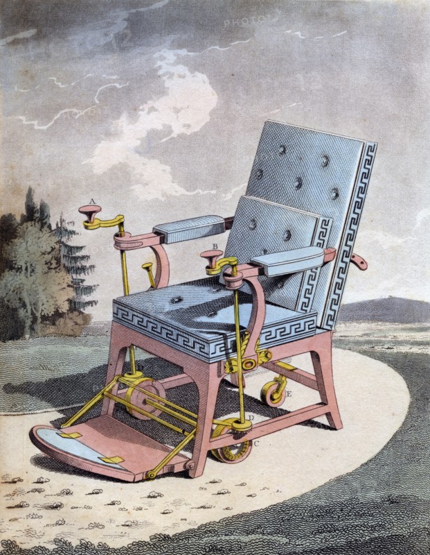 Mechanical invalid's chair, c1810