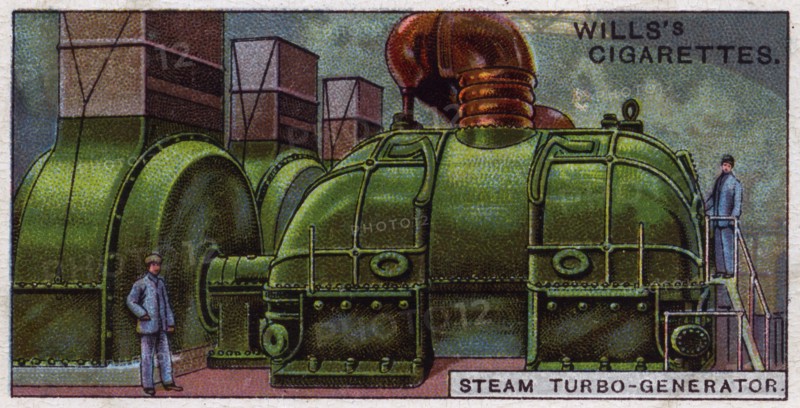 Turbo-generator suppling power for New York underground railways.