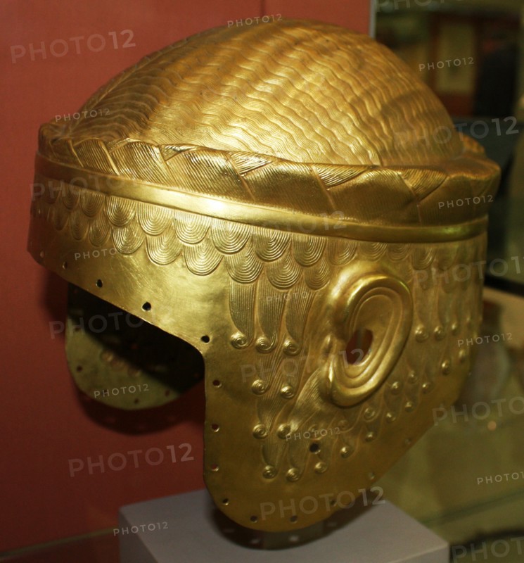 Electrotype copy of the gold helmet of Meskalamdug