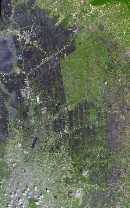 The flooding from the Chao Phraya River