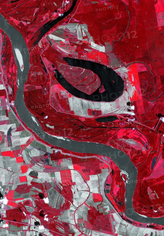 Satellite view of the Mississippi River