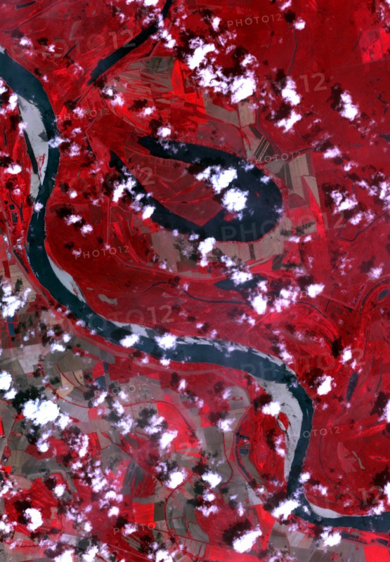 Satellite view of the Mississippi River