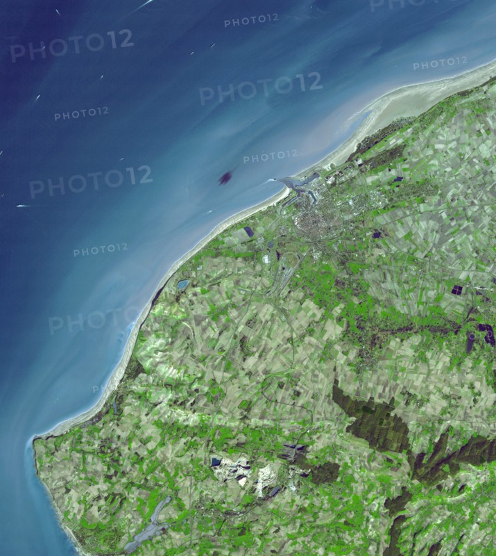 Satellite view of the English Channel