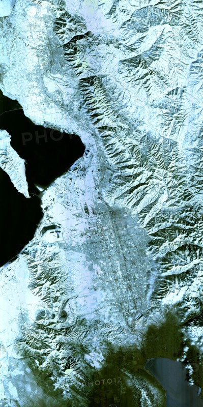 Satellite view of Salt Lake City during the Olympic Games