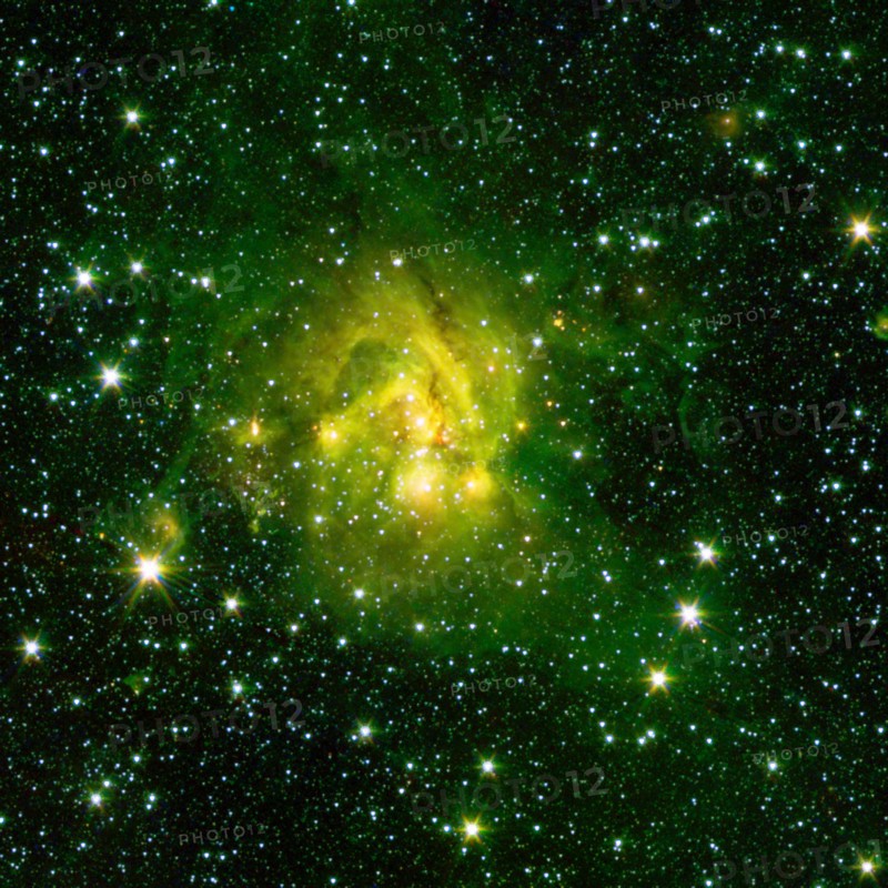 Outflow of gas from a new star