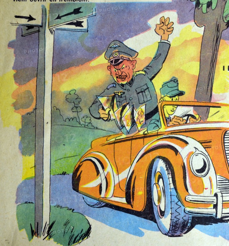 Illustration by Loys Petillot celebrating the struggle for liberty in Alsace & Lorraine at the end of world war Two.