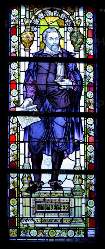 Stained glass window depicting Hendrick de Keyser
