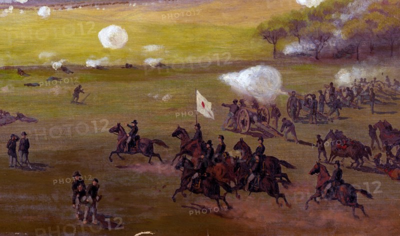 Illustration of The Battle of Gettysburg 1894.