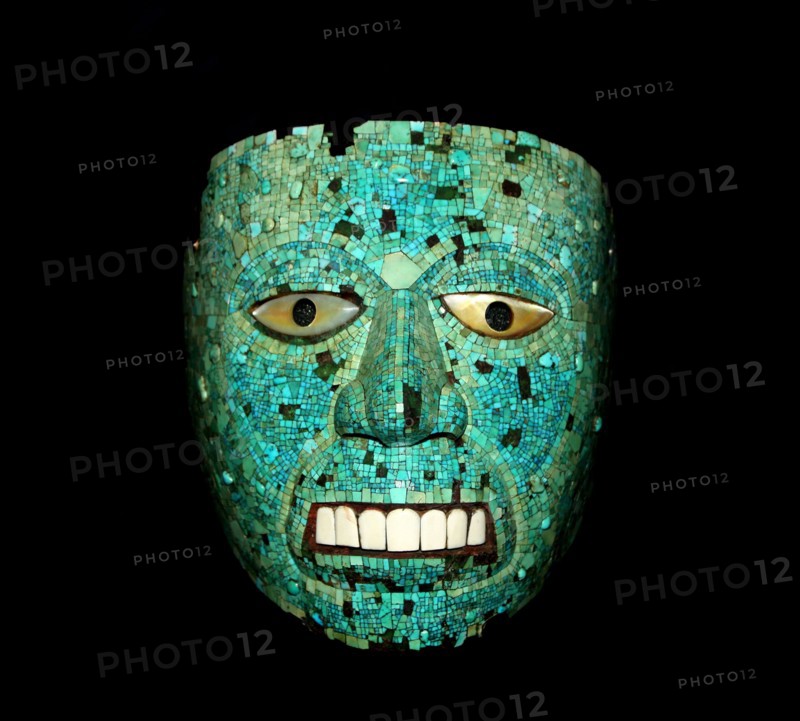 Turquoise Mosaic Mask 1400 A.D. Mixtec-Aztec