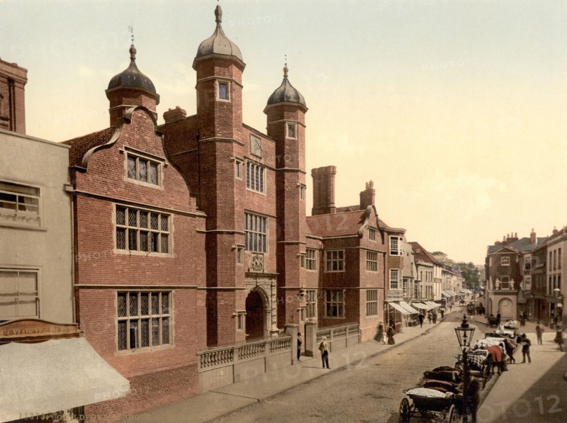 Abbott's Hospital, Guildford, England between 1890 and 1900.