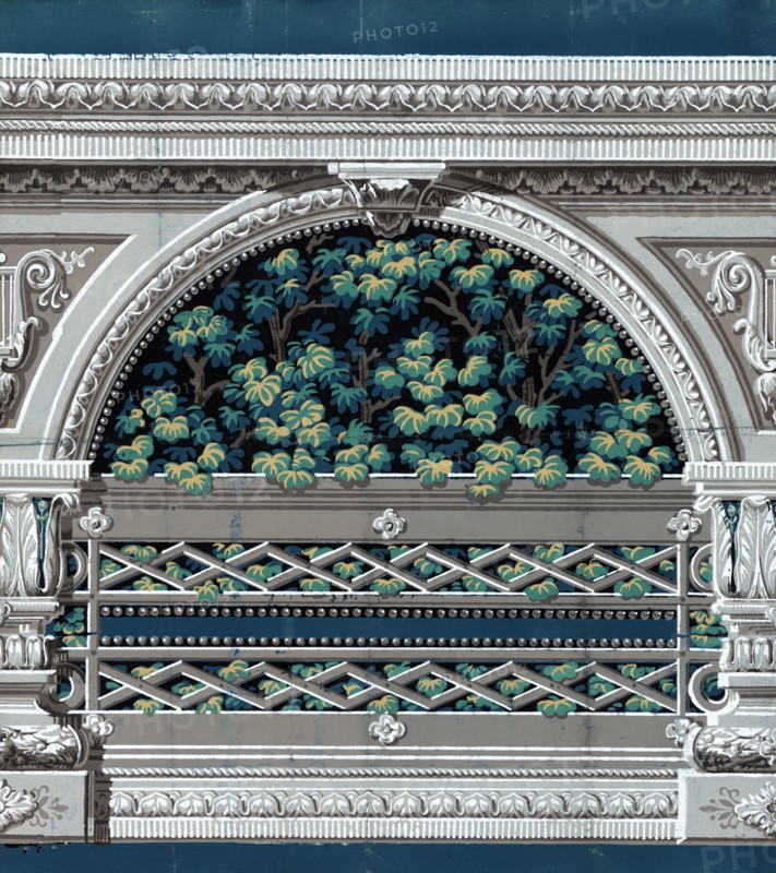 Wallpaper hanging no.1 designed by Thomas Hurley, 1816