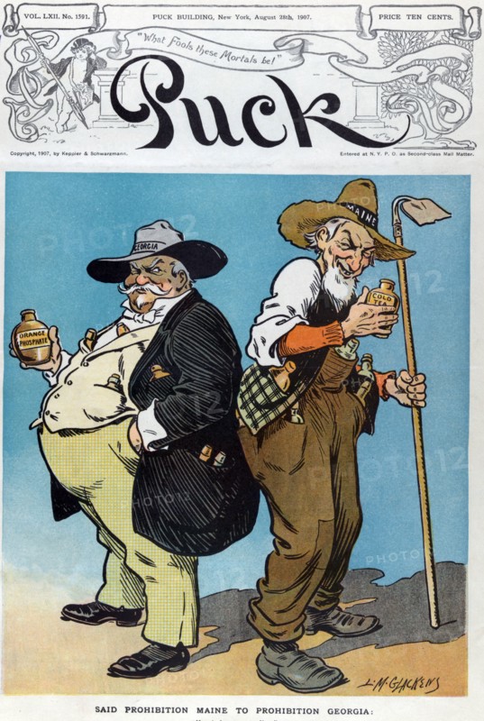 Prohibition in Maine and Georgia, 1907
