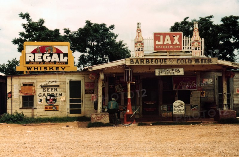A petrol station in New Mexico, 1942