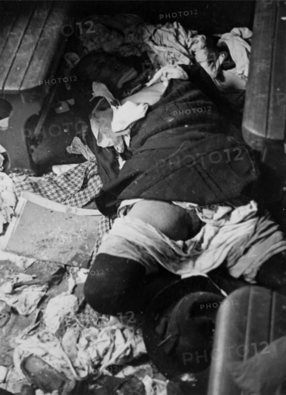 Corpses of civilians executed during the assault on Metgethen, 1945