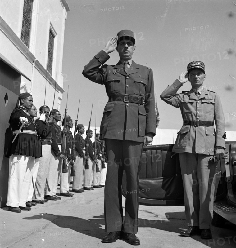 General de Gaulle with General Mast in Tunis, 1943