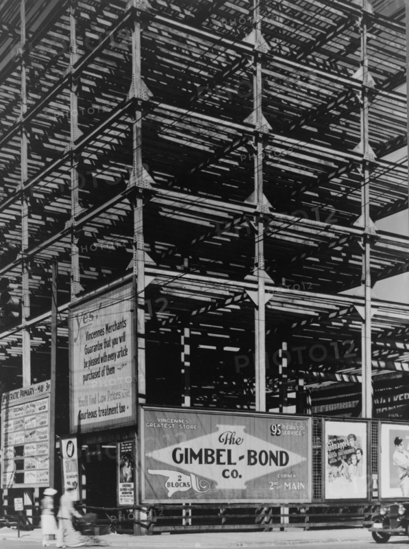 Uncompleted hotel never finished because of depression, 1938