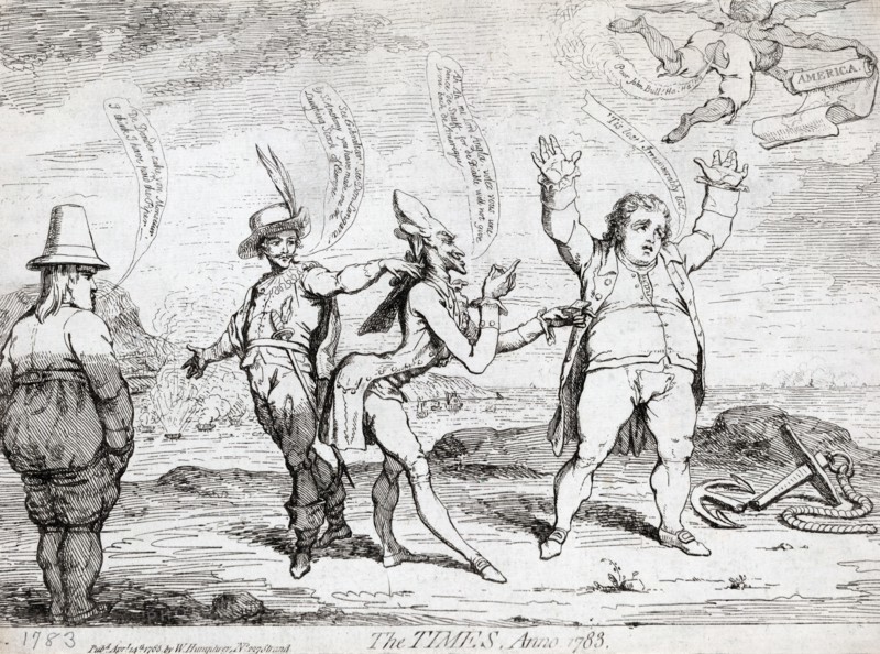 Satirical etching by James Gillray