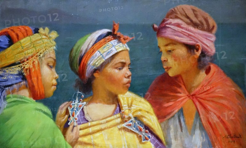 Painting titled 'Girls Algiers' by Marc Alfred Chataud