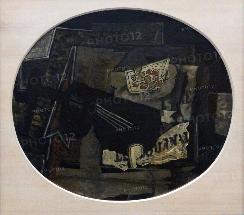 Painting titled 'Composition À La guitare' by Georges Braque