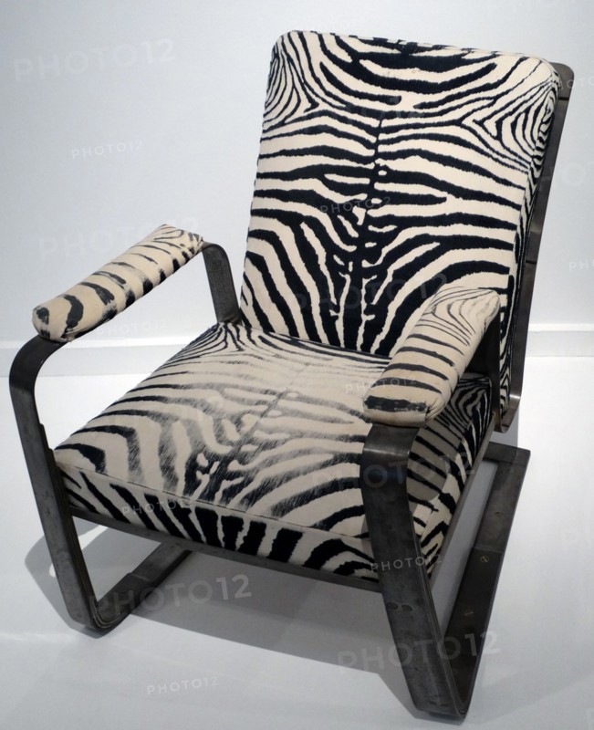 Zebra print chair by Michel Dufet