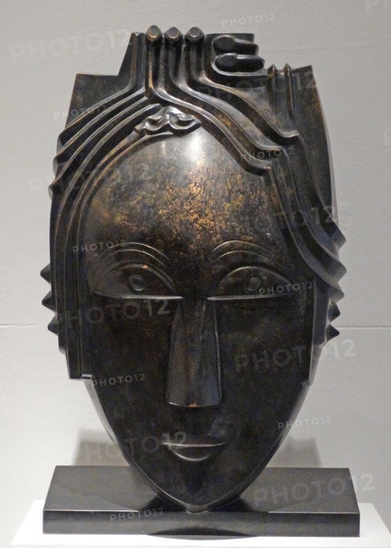 Bronze Grande Mask created by Gustave Miklos