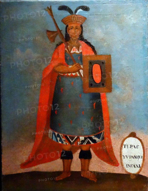 Spanish colonial portrait of the Inca King Tupac Yupanqui, the tenth Sapa Inca (1471–93)