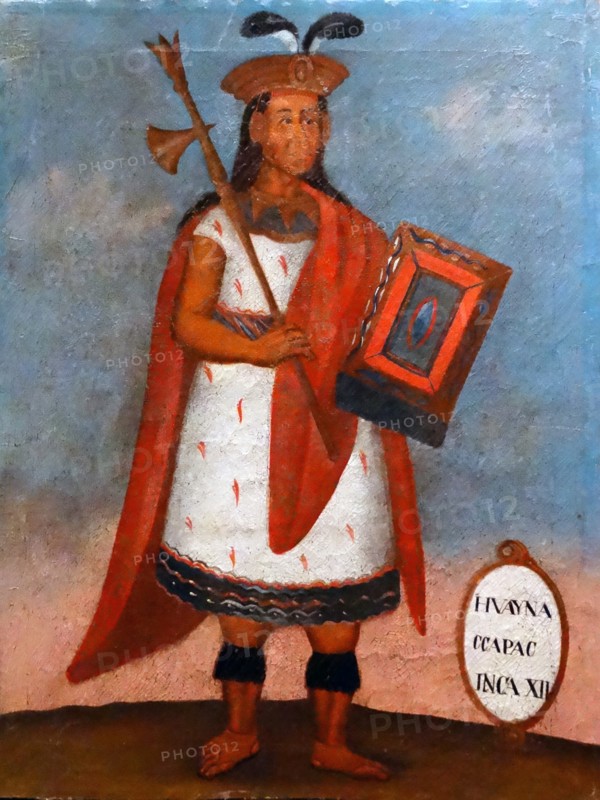 Spanish colonial portrait of the Inca King Huayna Capac, (1464/1468–1524) the eleventh Sapa Inca
