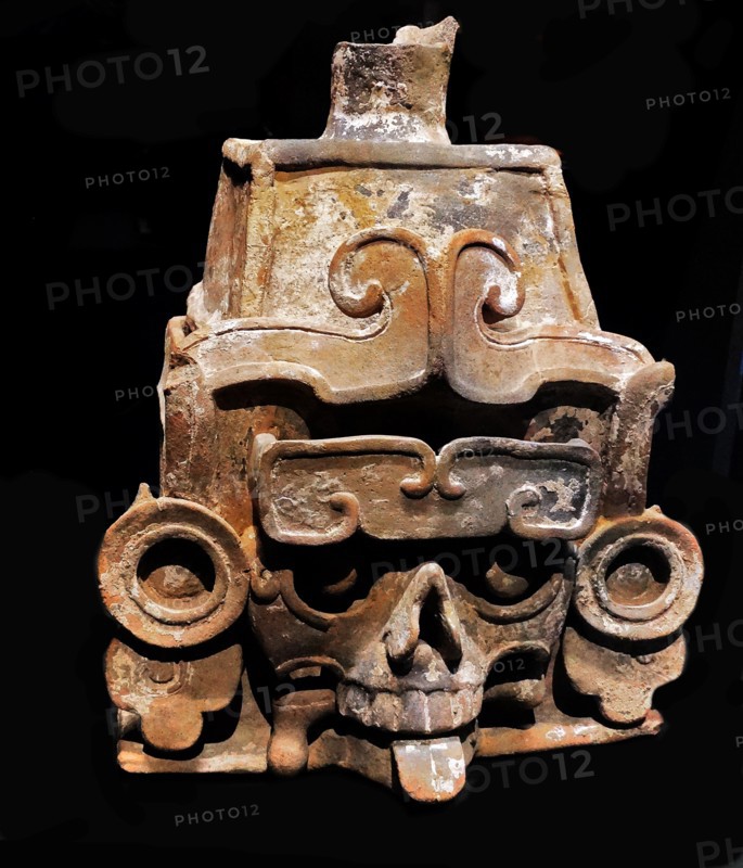 senser made from baked clay, Mayan 600-900 AD