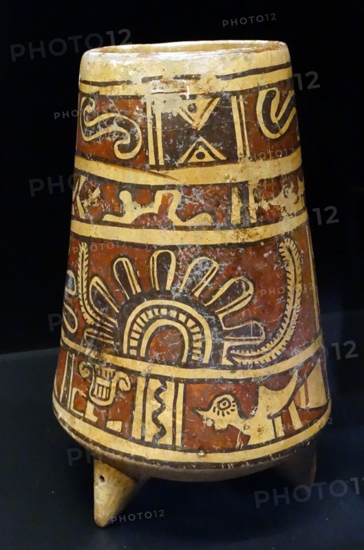 Zapotec terracotta vase from Oaxaca, Mexico. 250-600 AD