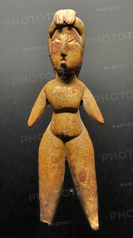 Mayan anthropomorphic figurine, made from terracotta, Mexico, 1000 -600 BC