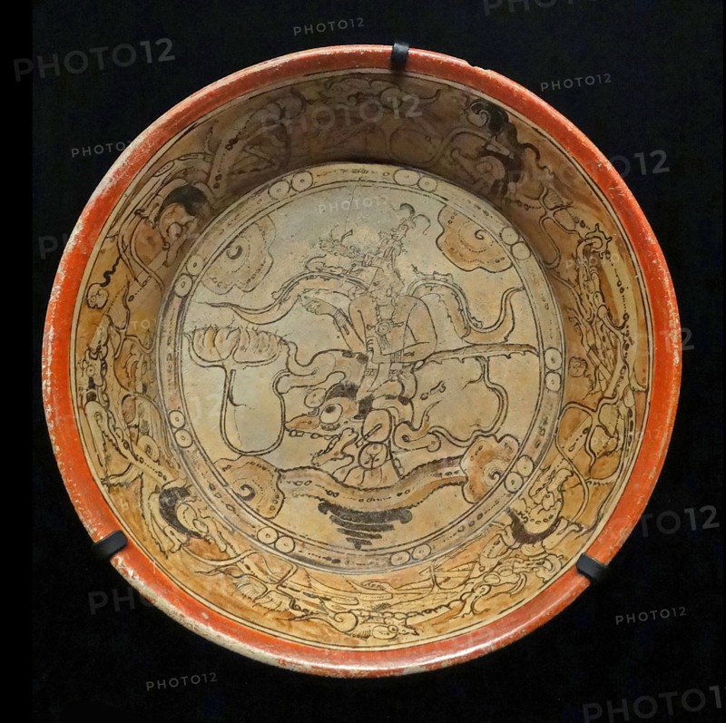 Mayan plate, made from terracotta. From Calakmul, Mexico
