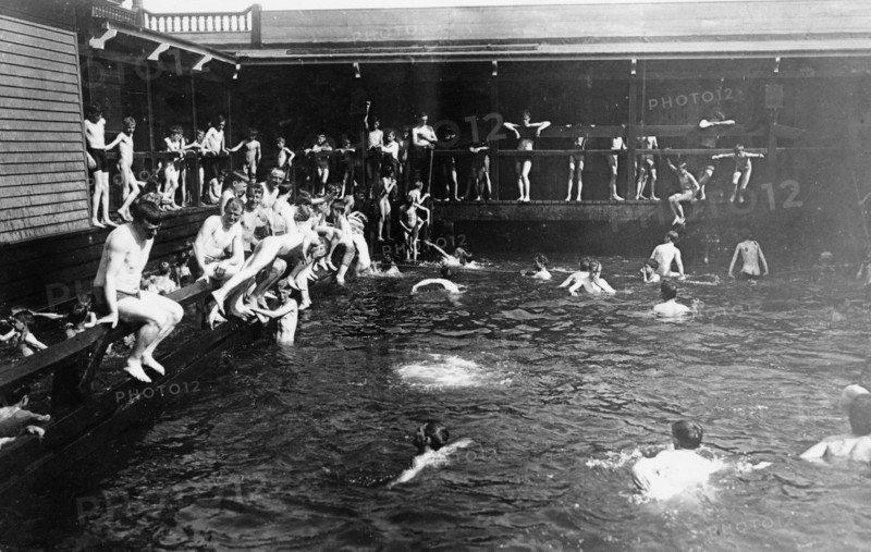 City children in free bath at the Battery, New York City.