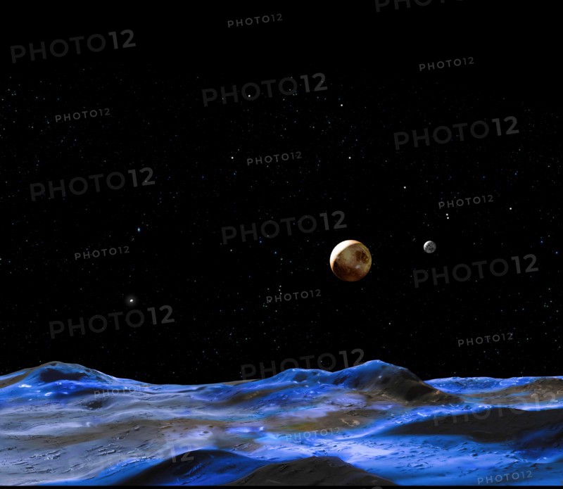 Pluto and some of its moons