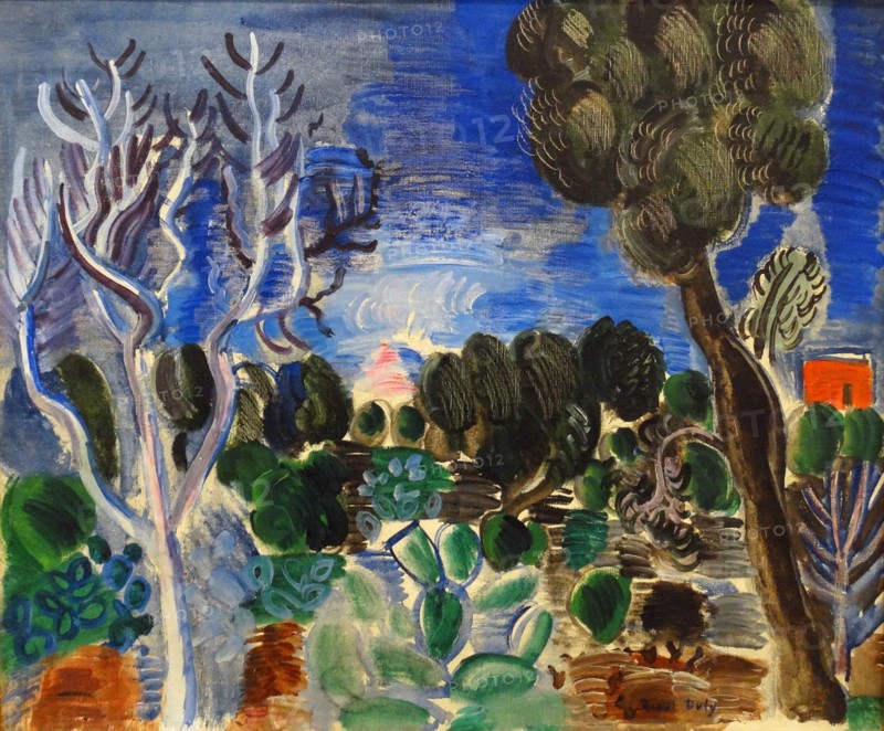 paysage du midi au figuier de babrarie 1920. by Raoul Dufy
