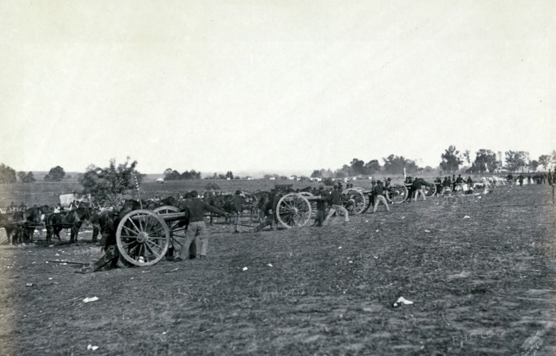 Union Army artillery at the Battle of Fredericksburg